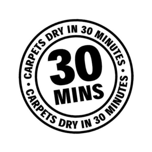 Carpets dry in 30 minutes